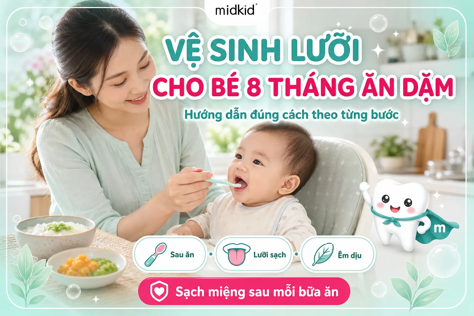 Vệ Sinh Lưỡi Cho Bé 8 Tháng: Hướng Dẫn Đúng Cách Theo Từng Bước
