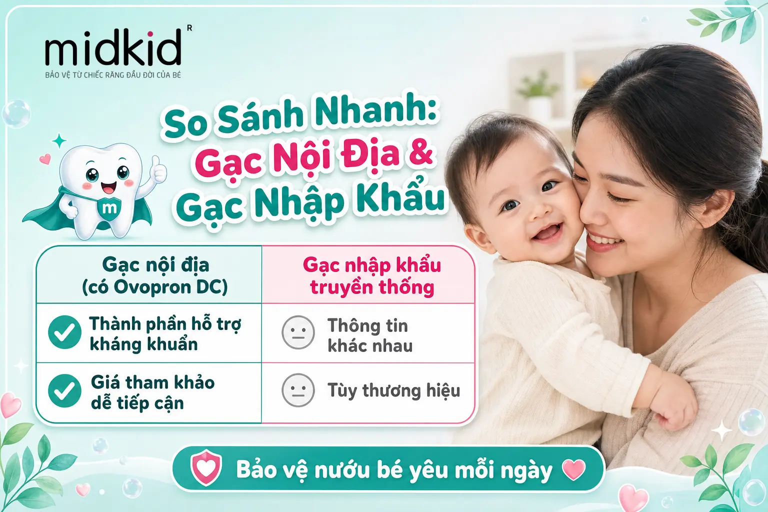 So sánh nhanh gạc nội địa và gạc nhập khẩu