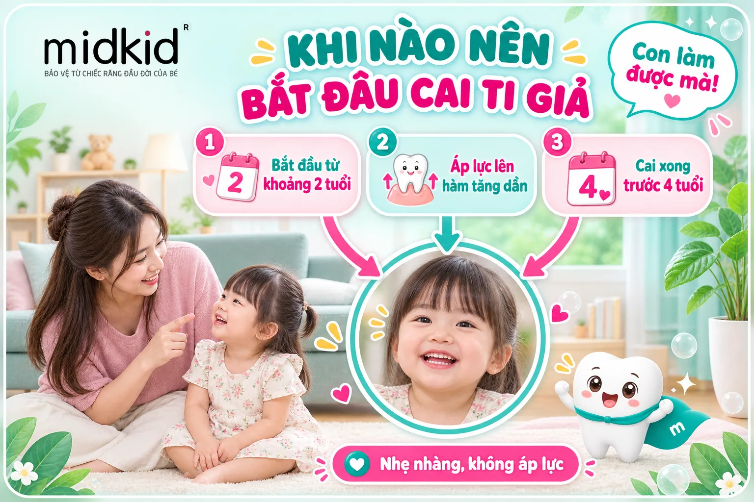 Khi nào nên bắt đầu cai ti giả cho bé