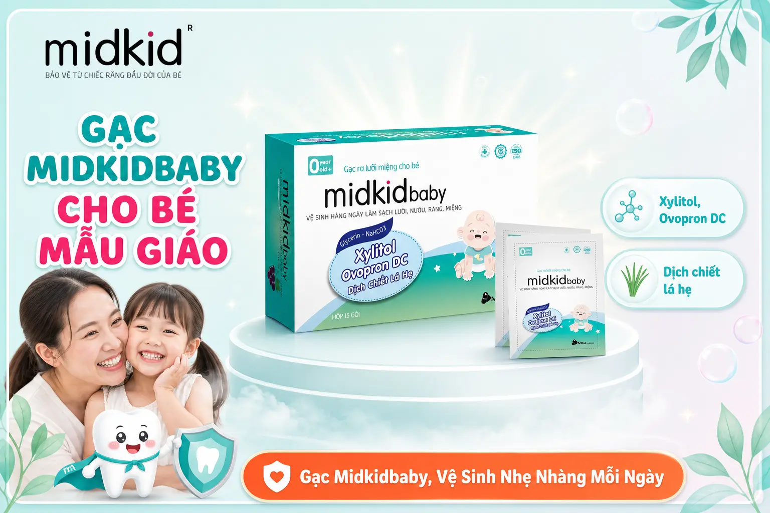 Gạc Midkidbaby cho bé mẫu giáo