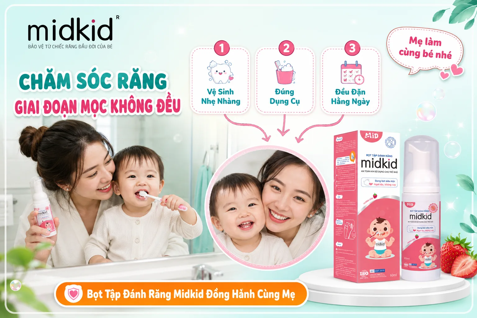 Chăm sóc răng miệng cho bé trong giai đoạn răng mọc không đều