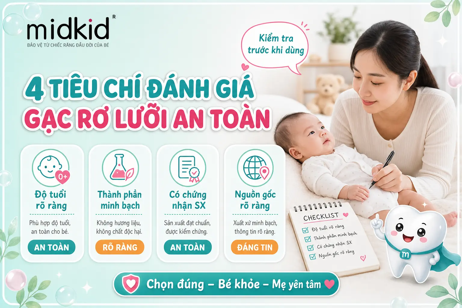 4 tiêu chí đánh giá gạc rơ lưỡi an toàn