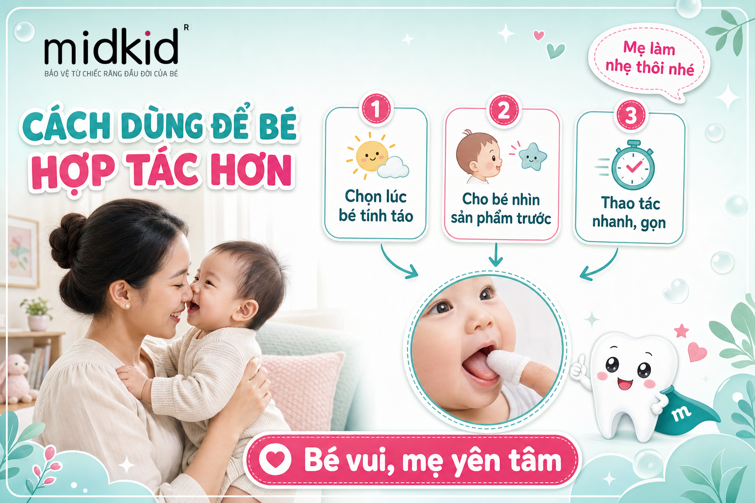 Cách dùng để bé hợp tác hơn