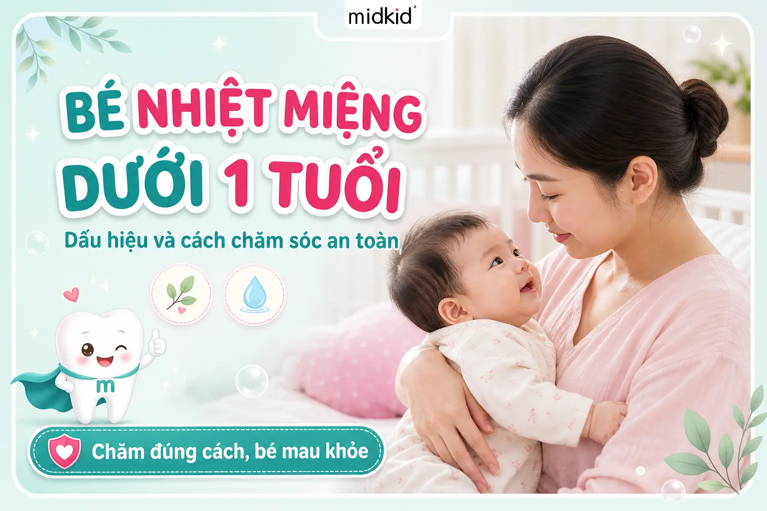 Bé nhiệt miệng dưới 1 tuổi: Dấu hiệu và cách chăm sóc an toàn