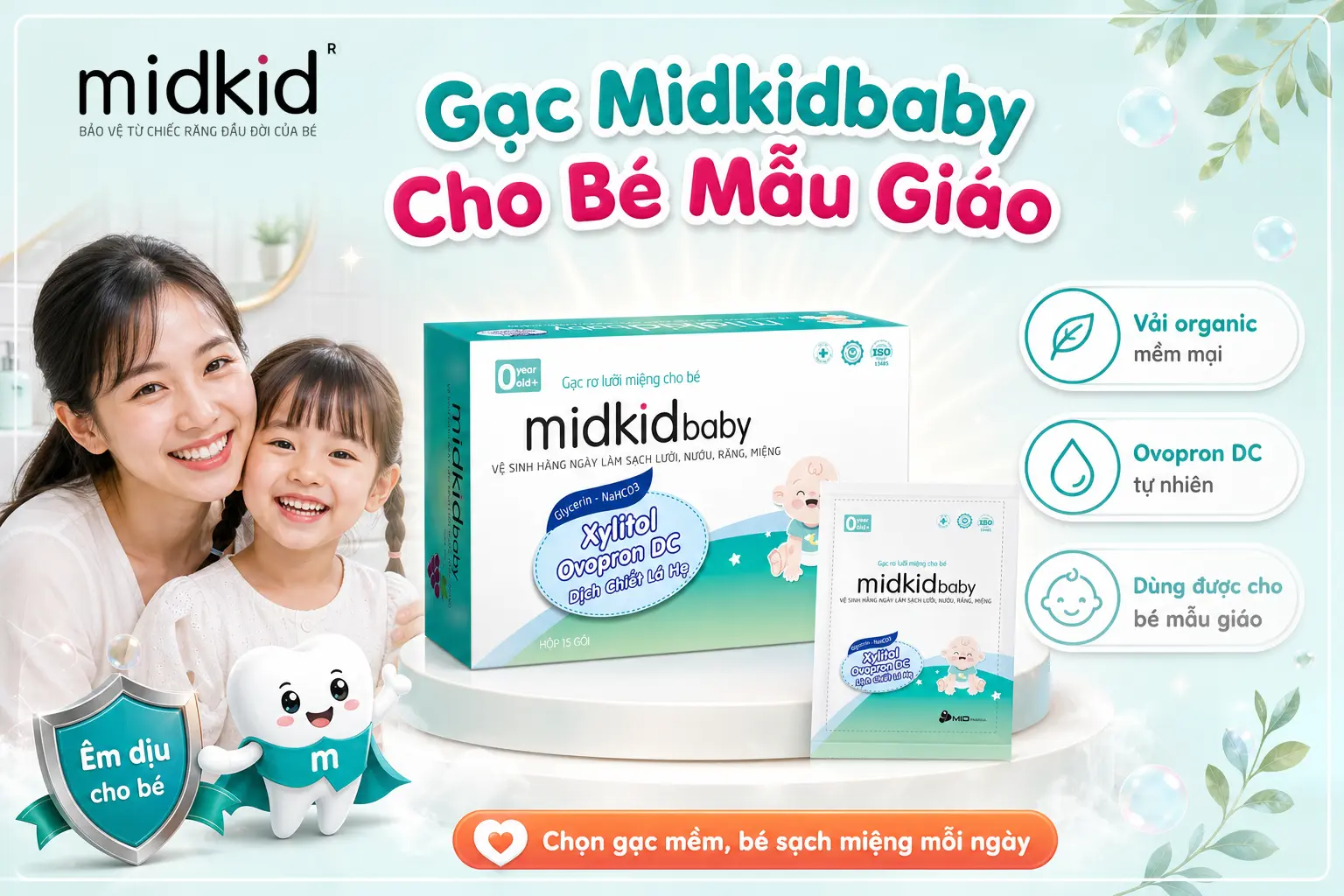 Gạc Midkidbaby cho bé mẫu giáo
