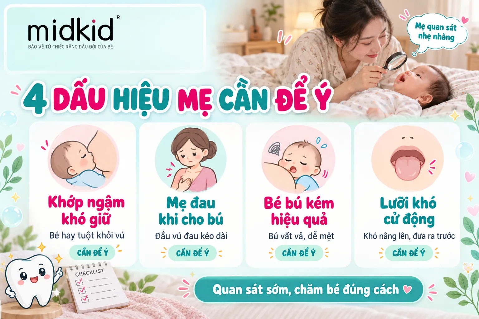 4 dấu hiệu mẹ cần để ý khi nghi ngờ bé dính thắng lưỡi