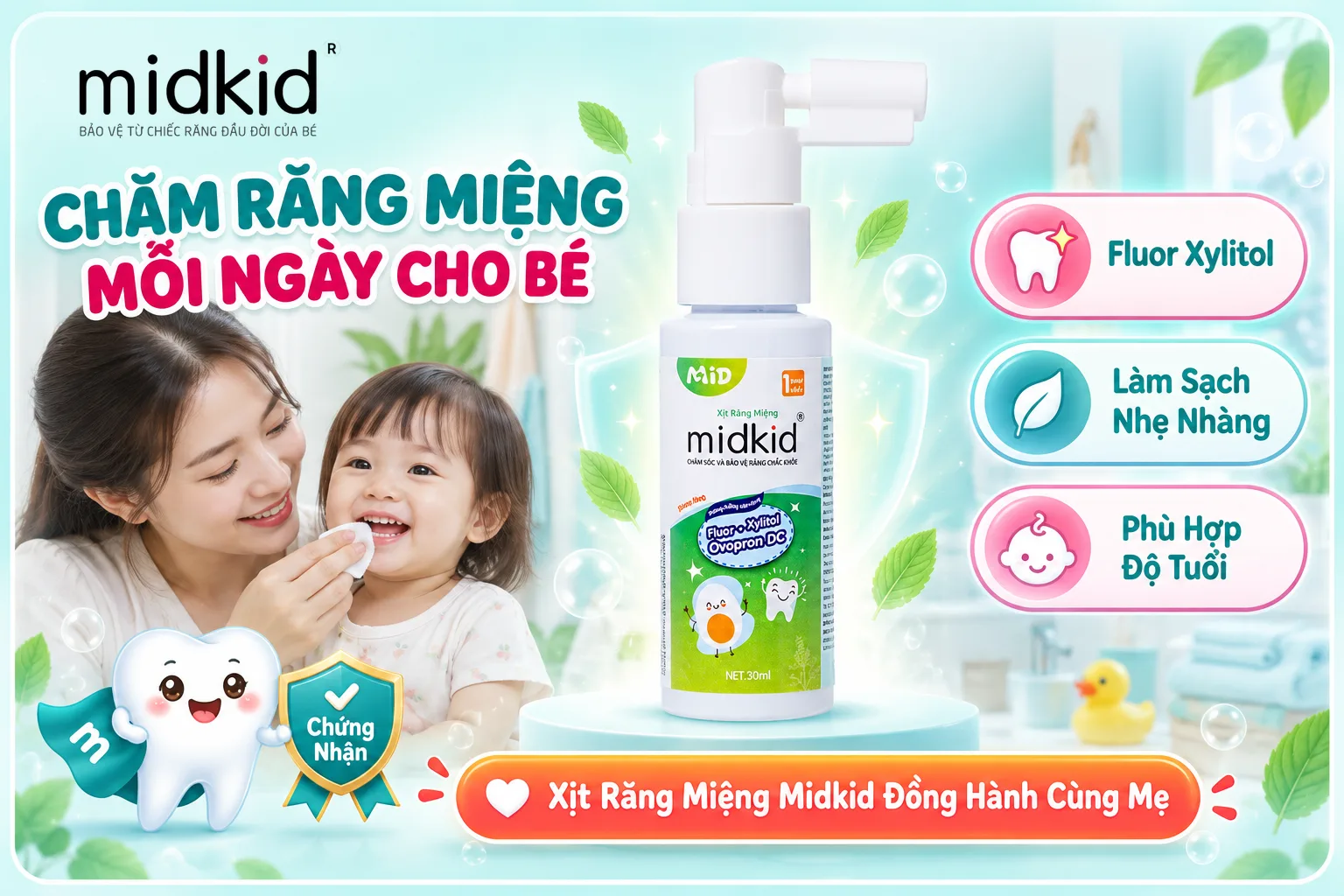 Chăm răng miệng mỗi ngày cho bé