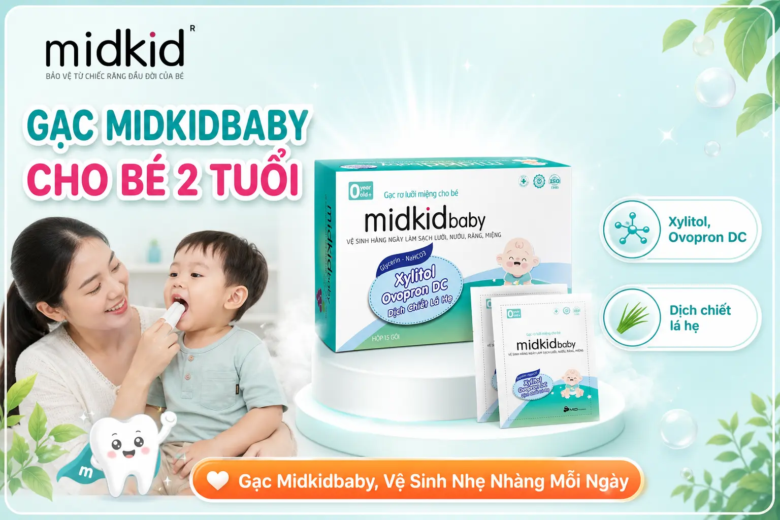 Gạc Midkidbaby cho bé 2 tuổi