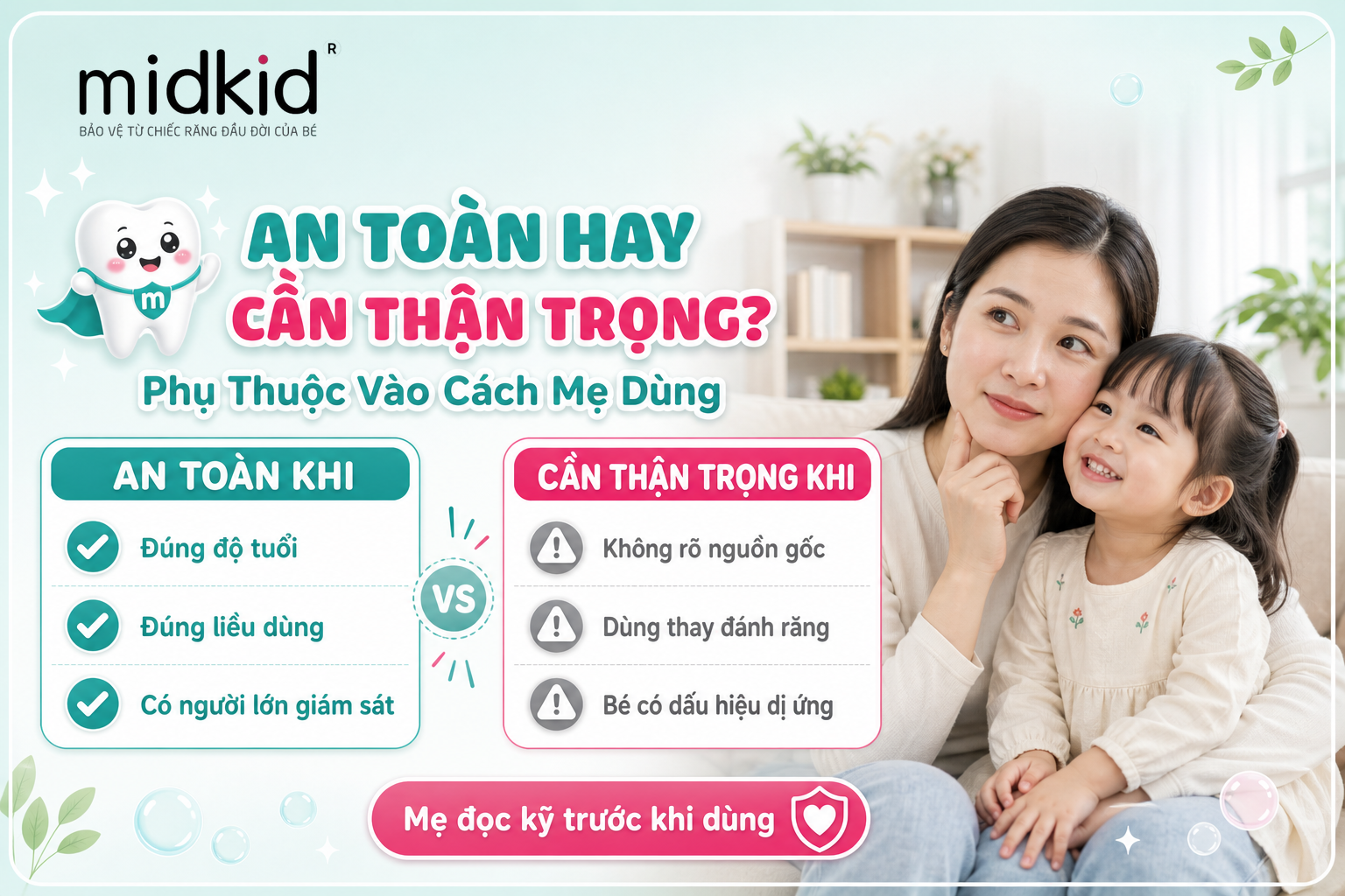 Xịt chống sâu răng cho bé an toàn hay cần thận trọng, phụ thuộc vào cách mẹ dùng