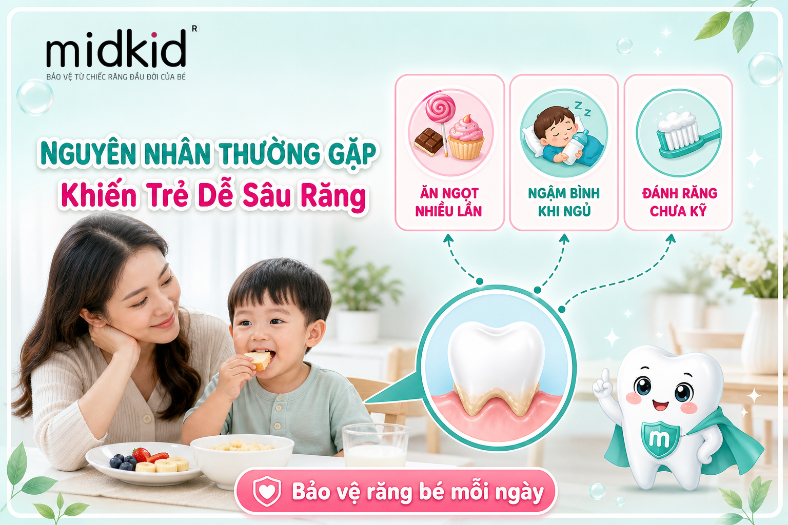 Nguyên nhân thường gặp khiến trẻ dễ sâu răng