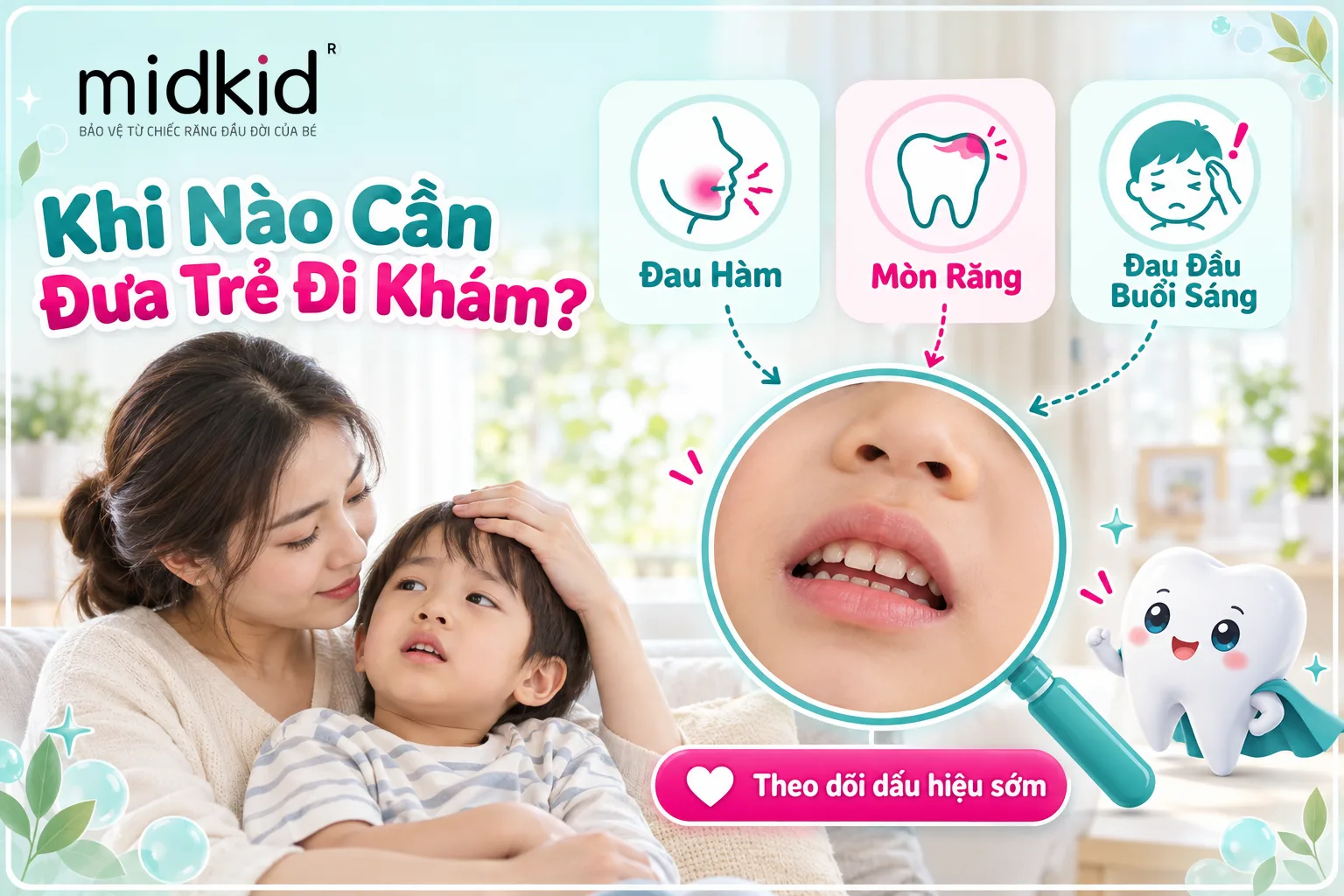 Khi nào cần đưa trẻ đi khám nha khoa vì nghiến răng