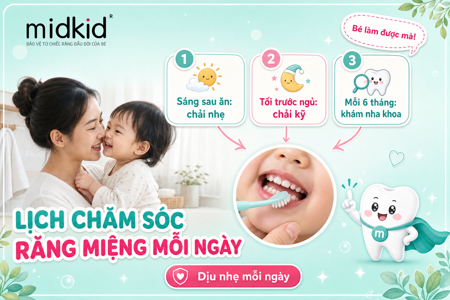Lịch chăm sóc răng miệng mỗi ngày