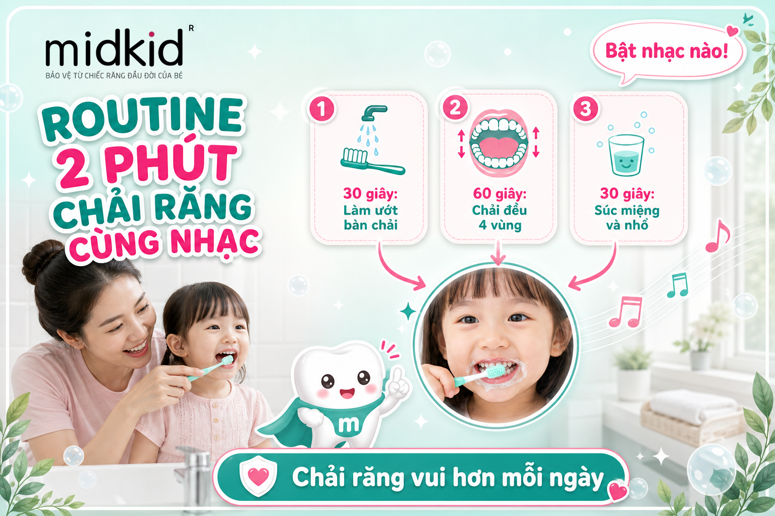 ROUTINE 2 PHÚT CHẢI RĂNG CÙNG NHẠC