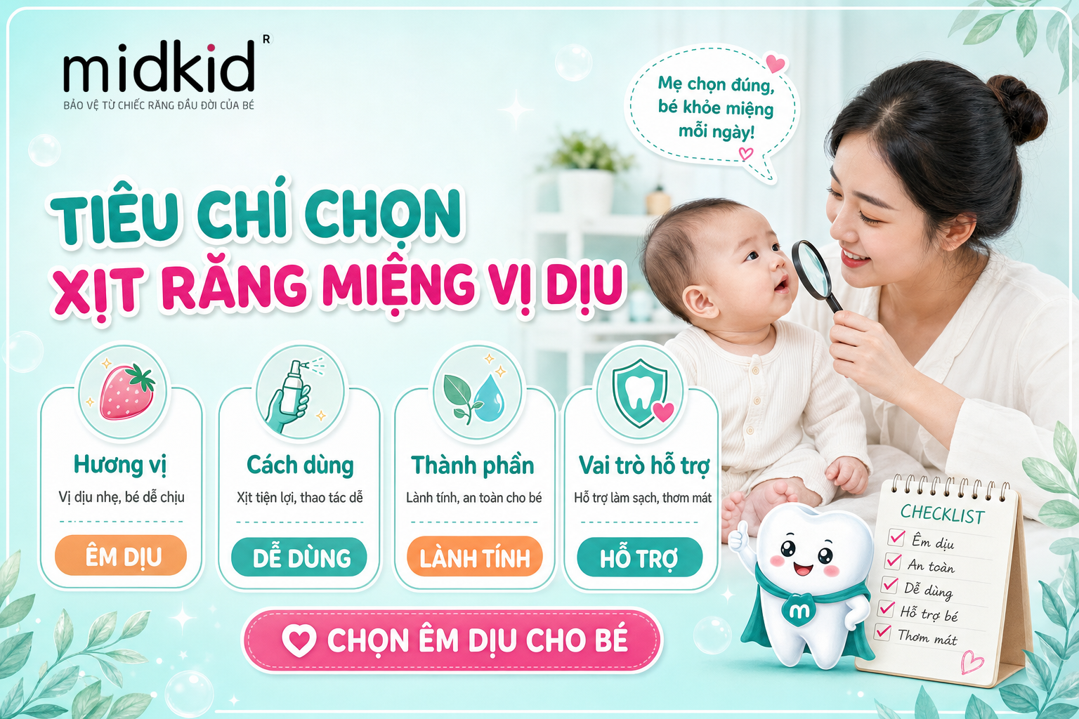 Xịt Midkid A+ vị Sữa Mẹ: Êm Dịu Cho Bé Từ 3 Tháng
