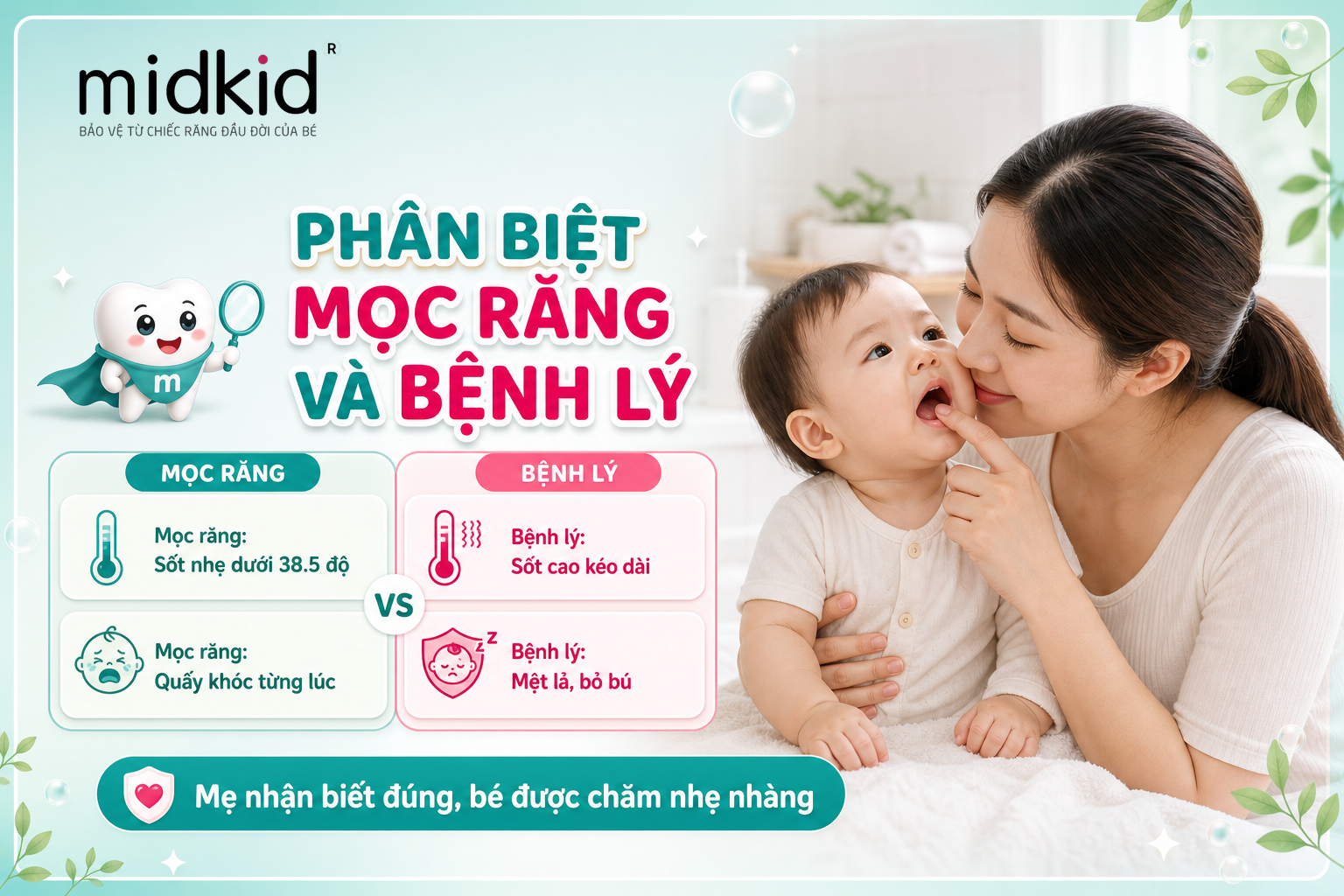PHÂN BIỆT MỌC RĂNG VÀ BỆNH LÝ
