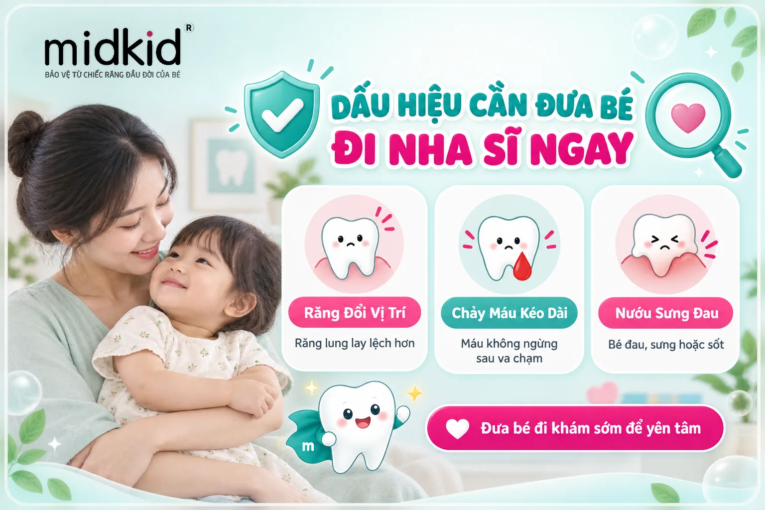 Dấu hiệu cần đưa bé đi nha sĩ ngay