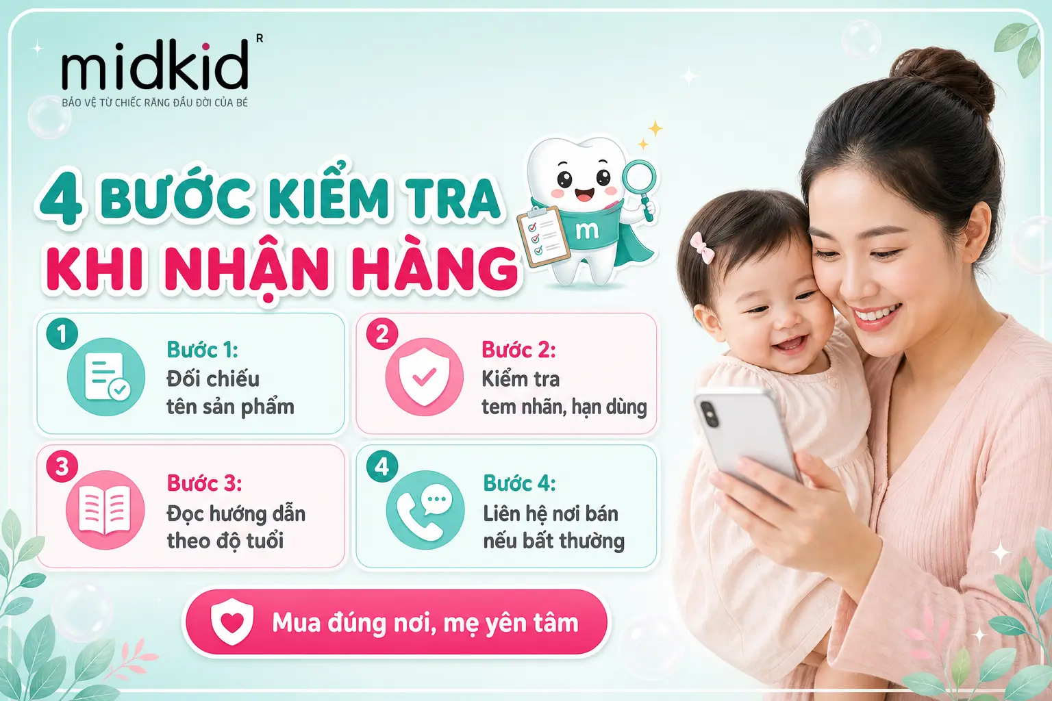 4 bước kiểm tra khi nhận hàng Combo Midkid