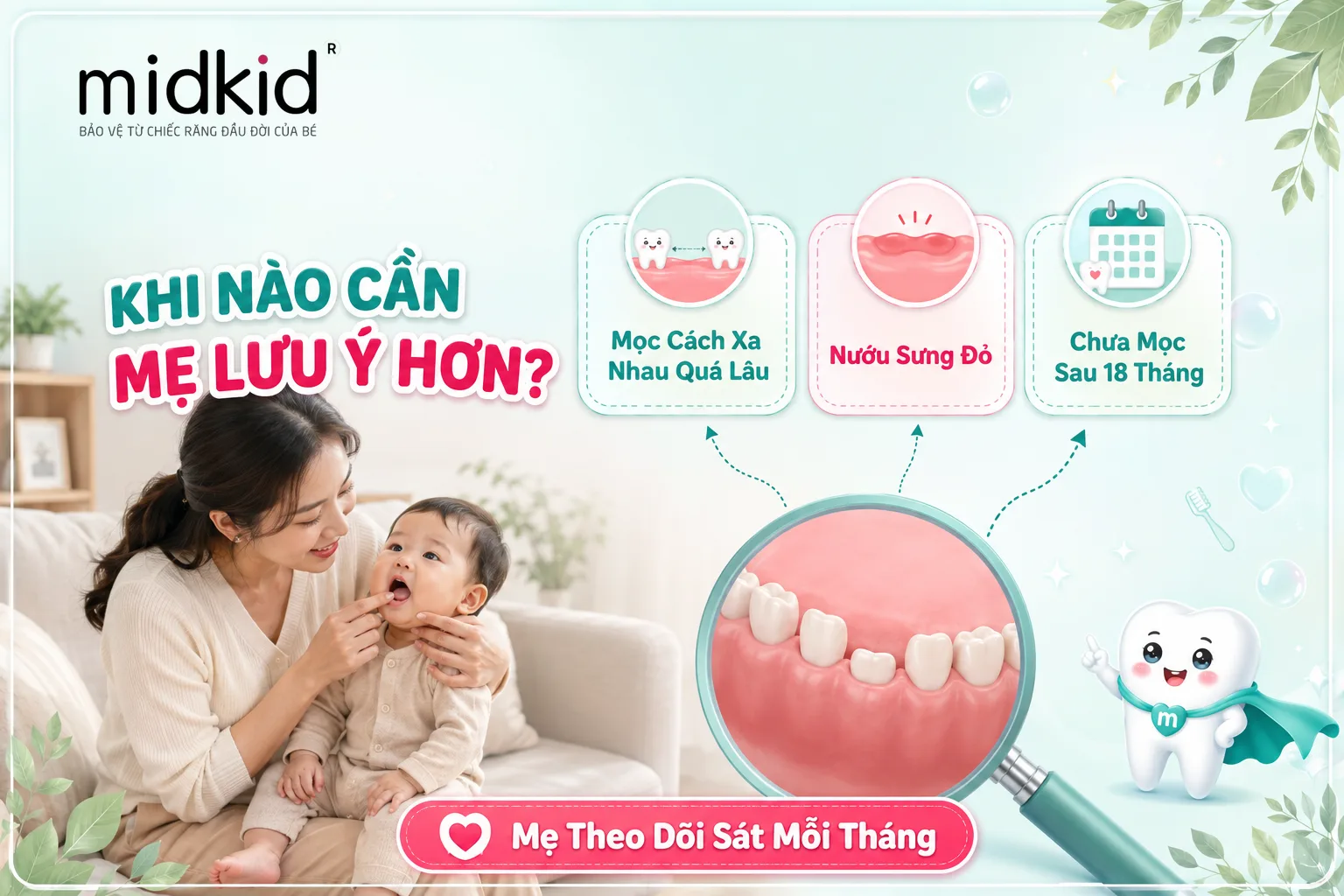 Khi nào tình trạng mọc răng không theo thứ tự cần mẹ lưu ý hơn