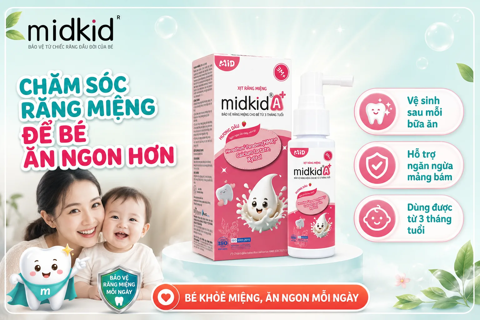 Chăm sóc răng miệng để bé ăn ngon hơn