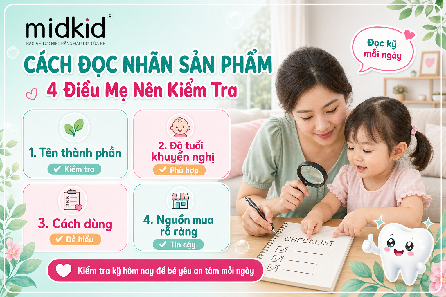 Cách mẹ đọc nhãn sản phẩm để nhận biết fluoride, 4 điều mẹ nên kiểm tra