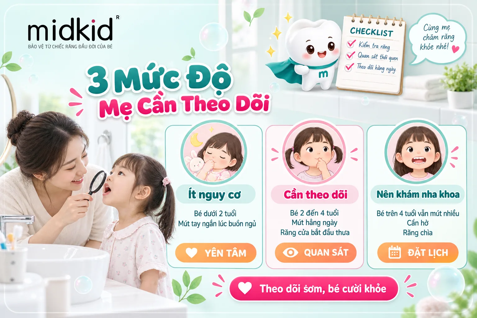 3 mức độ mẹ cần theo dõi khi bé mút tay