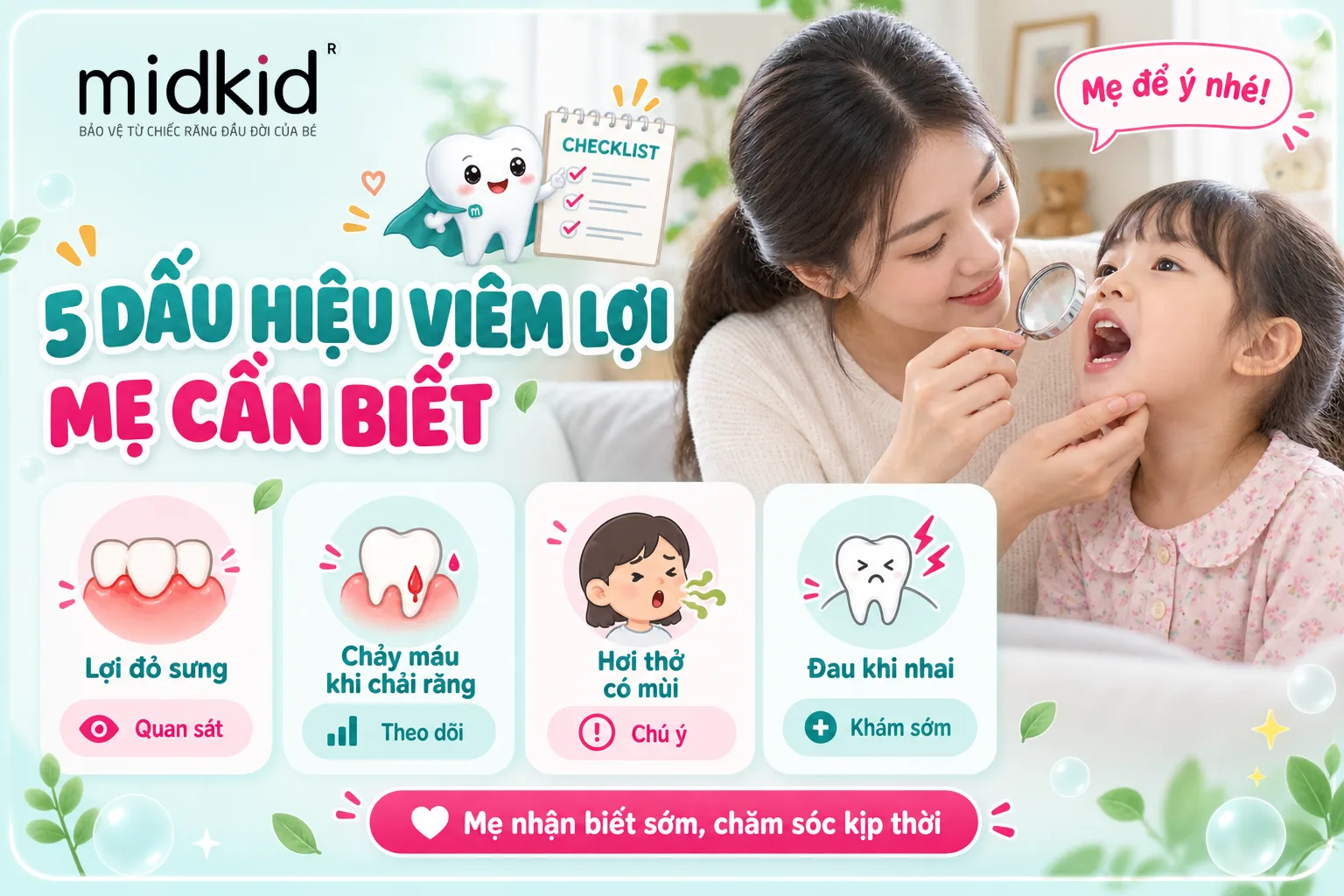5 dấu hiệu viêm lợi mẹ cần biết