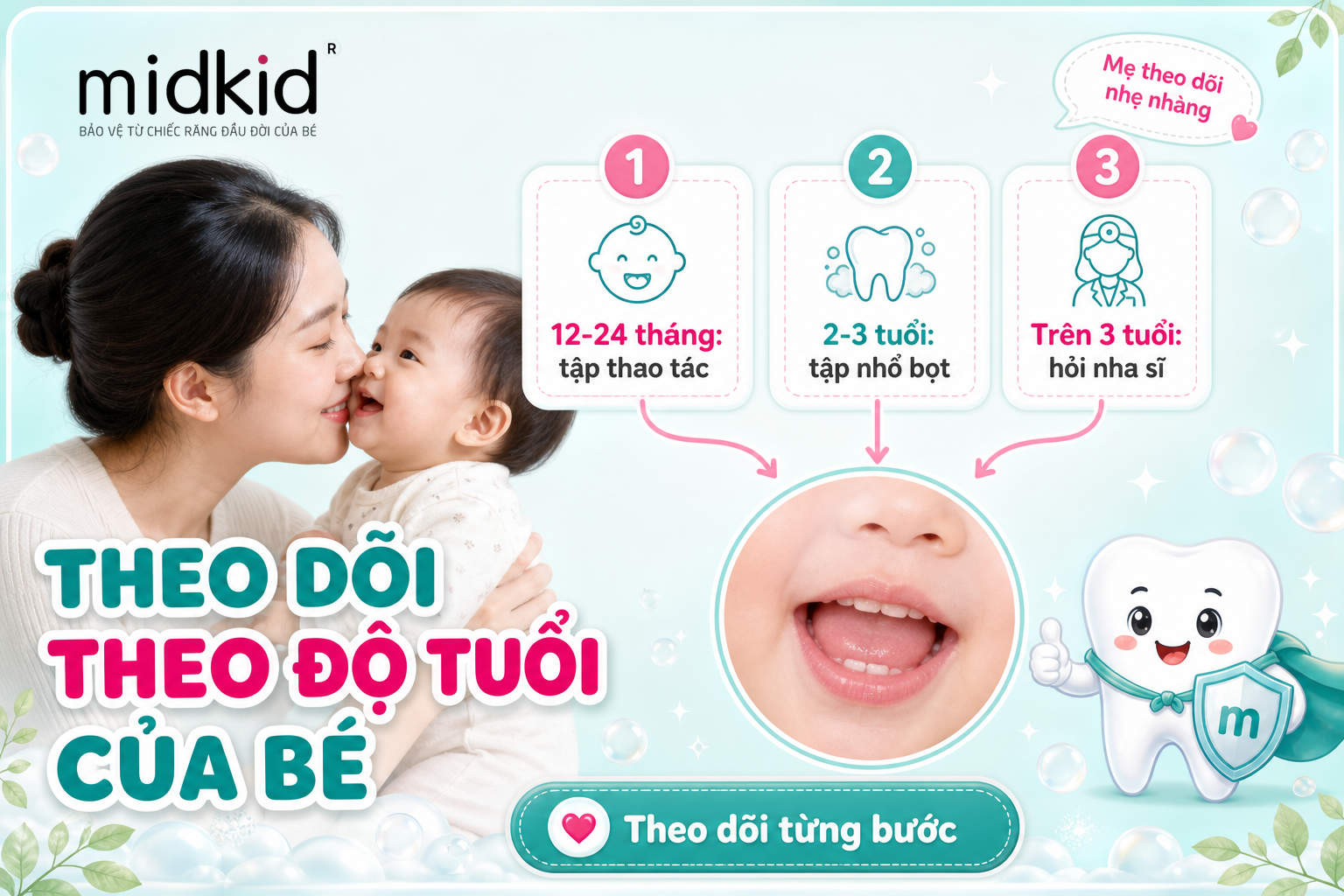 THEO DÕI THEO ĐỘ TUỔI CỦA BÉ