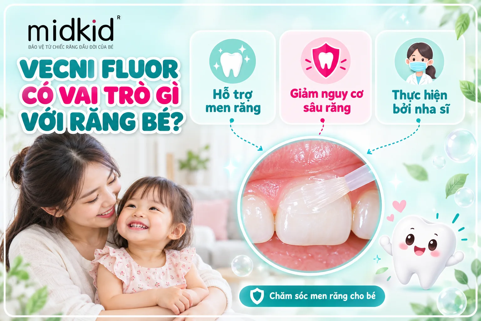Vecni fluor có vai trò gì với răng của bé