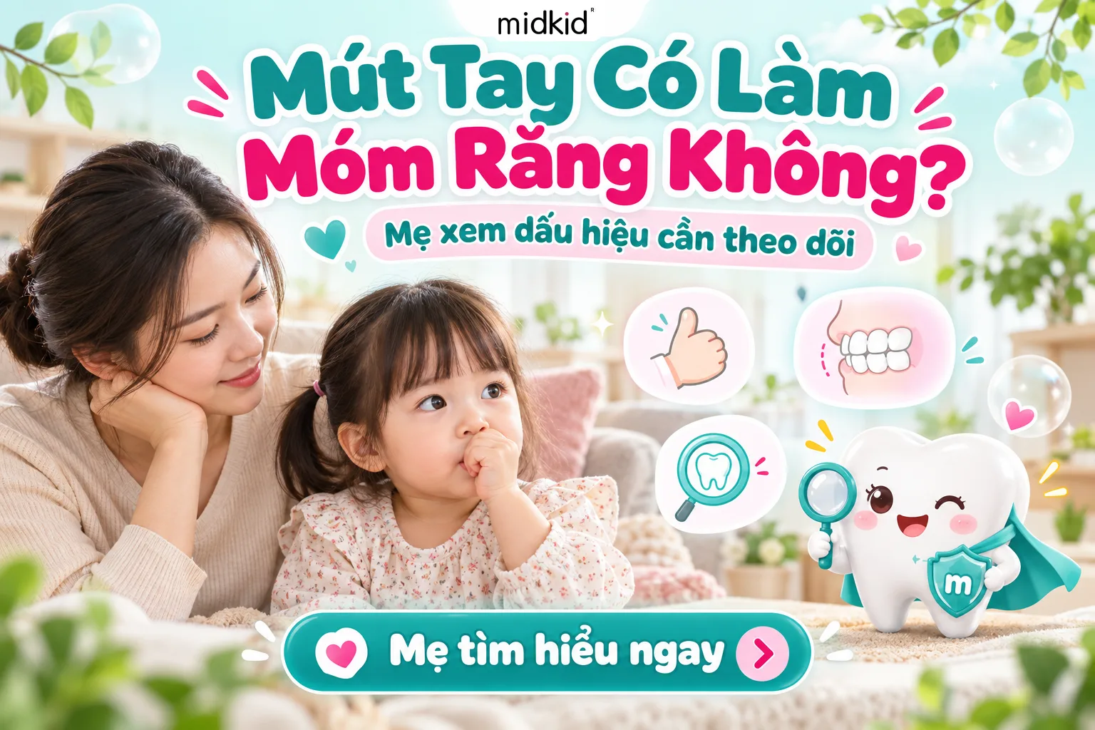 Mút tay có làm móm răng không? Giải thích khoa học cho mẹ