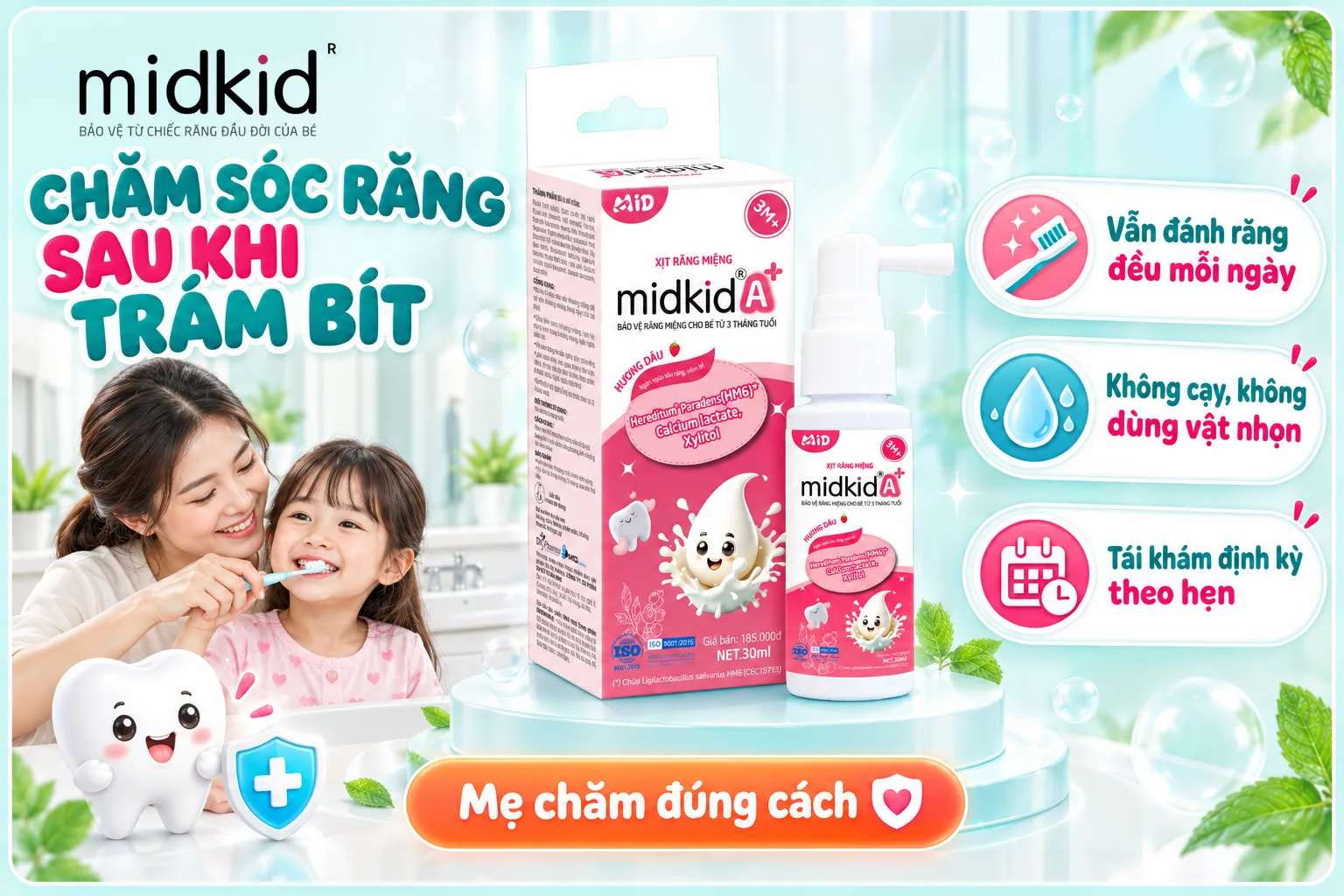 Chăm sóc răng sau khi trám bít hố rãnh