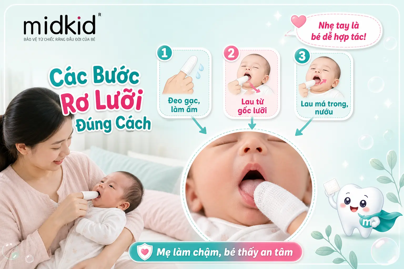 Các bước rơ lưỡi đúng cách