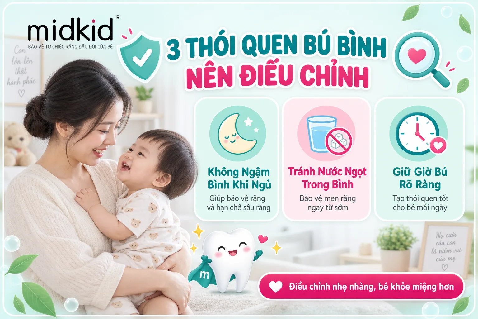 3 thói quen bú bình nên điều chỉnh