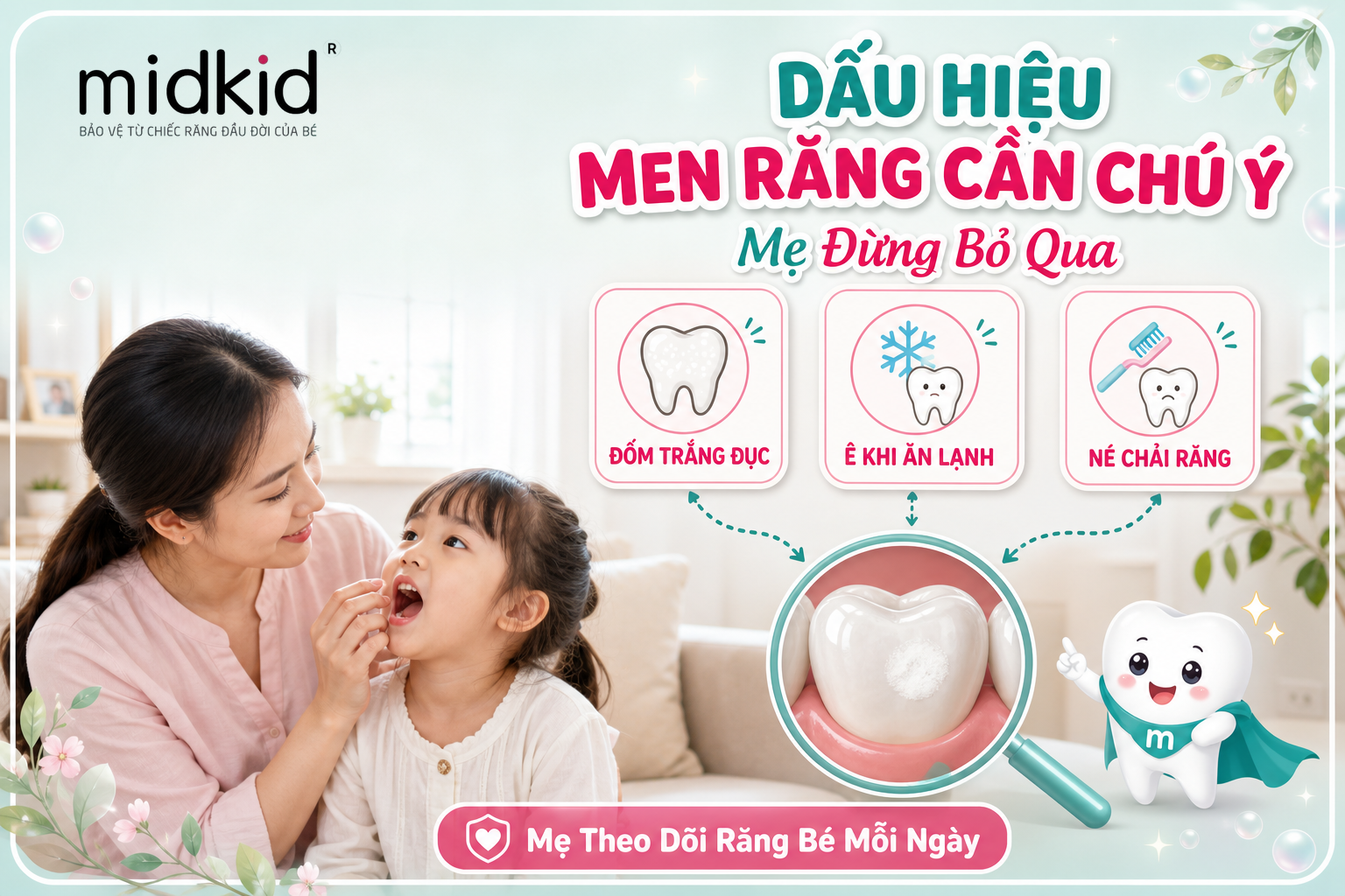 Dấu hiệu men răng bé đang cần được chú ý, mẹ đừng bỏ qua