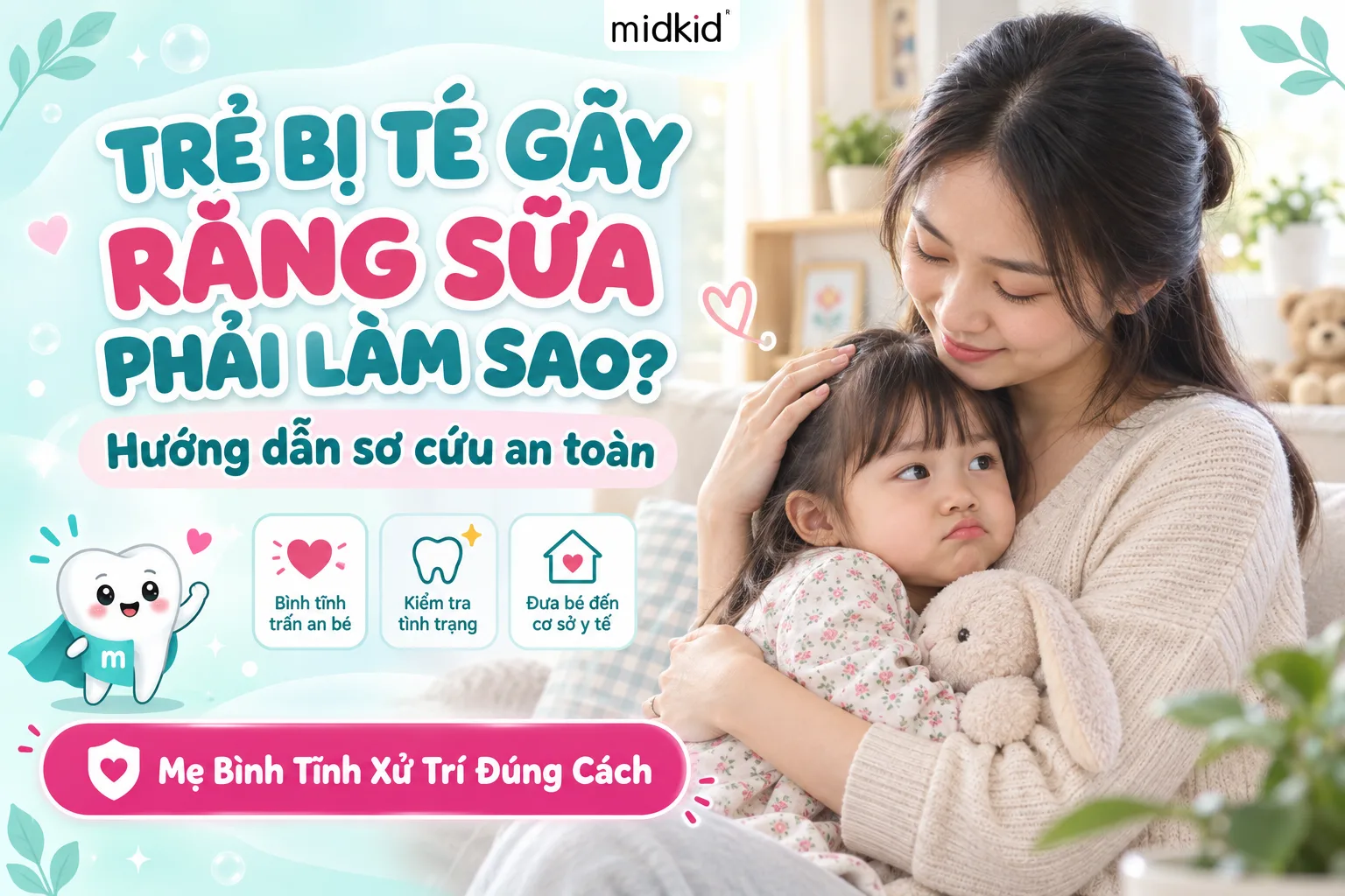 Trẻ bị té gãy răng sữa phải làm sao? Hướng dẫn sơ cứu an toàn