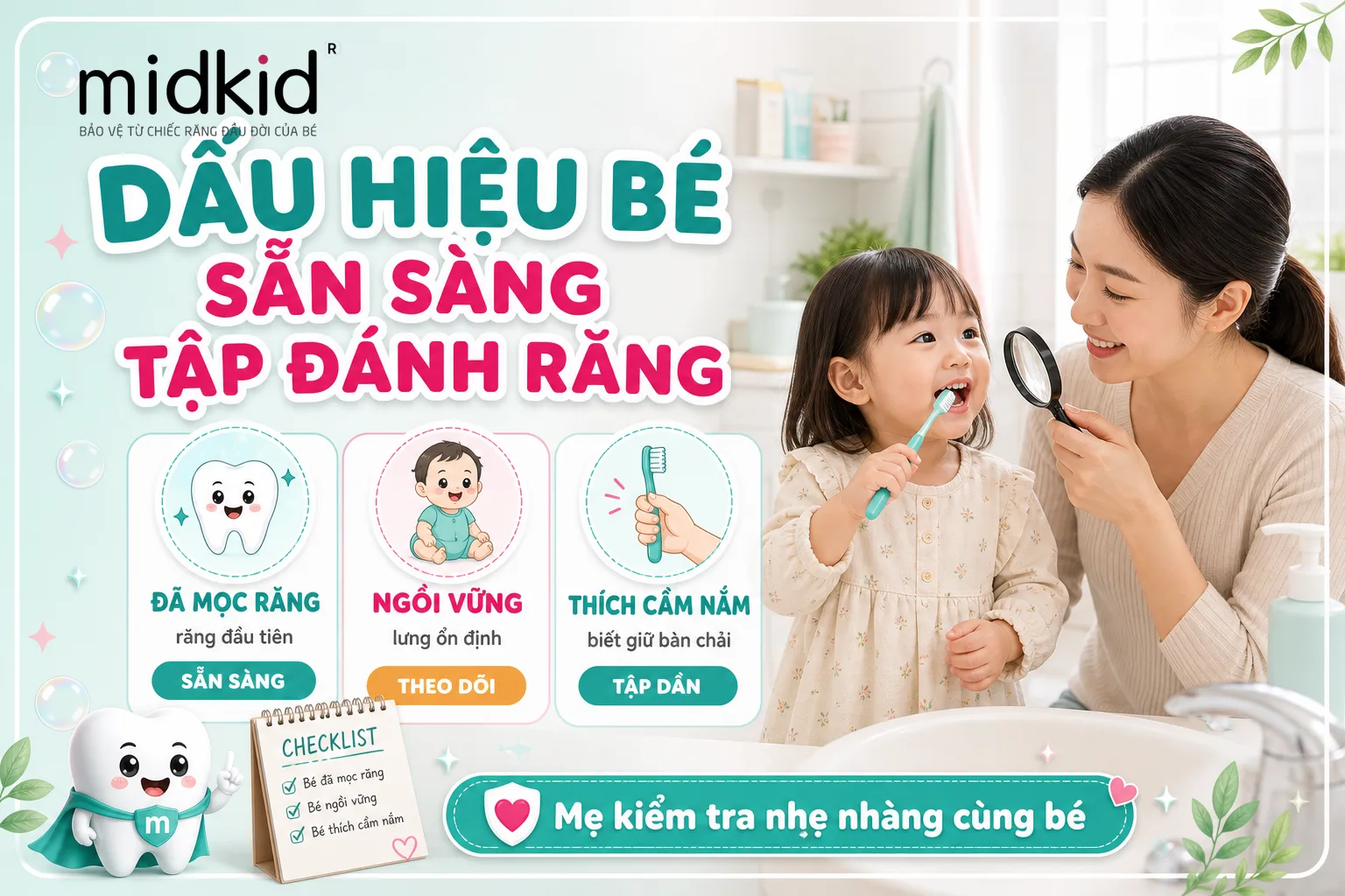 3 mốc bắt đầu chăm sóc răng cho bé