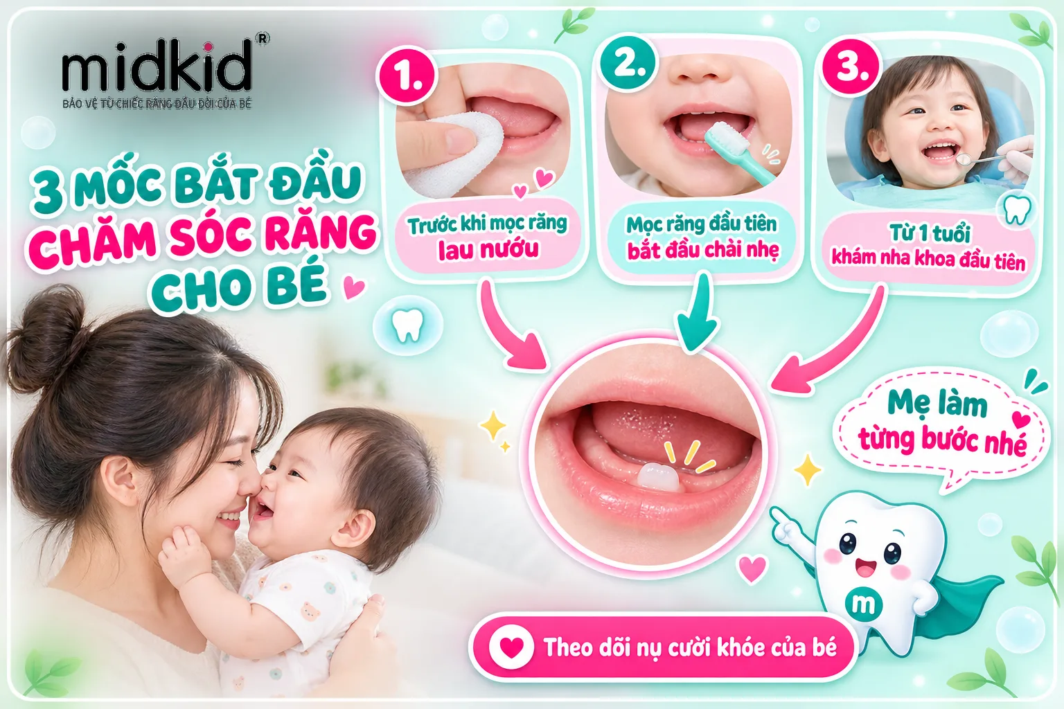 Dấu hiệu bé sẵn sàng tập đánh răng