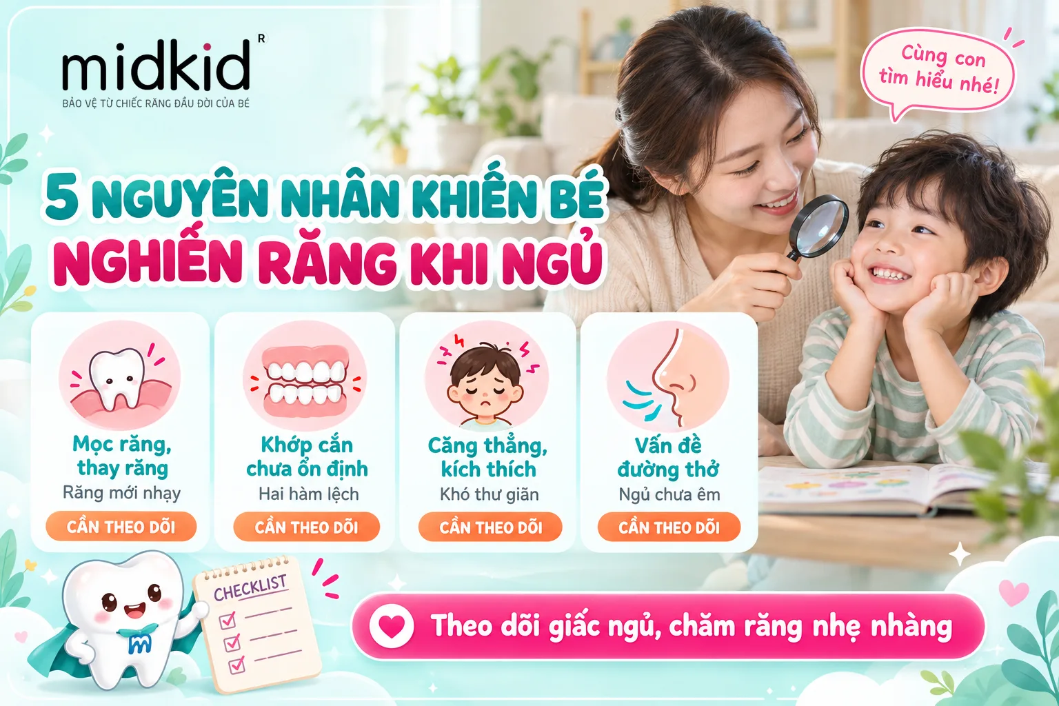 5 nguyên nhân khiến bé nghiến răng khi ngủ