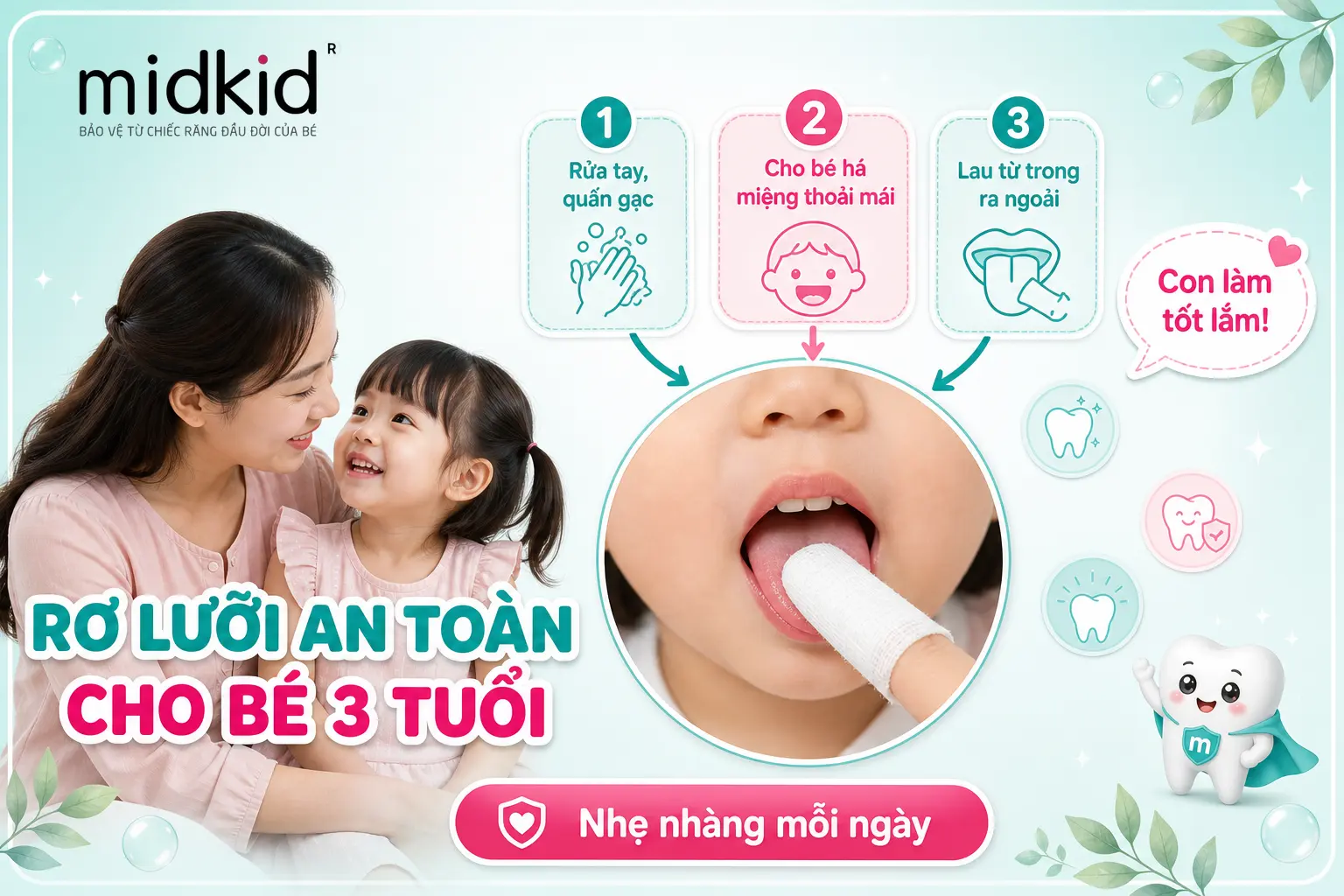 Rơ lưỡi an toàn cho bé 3 tuổi