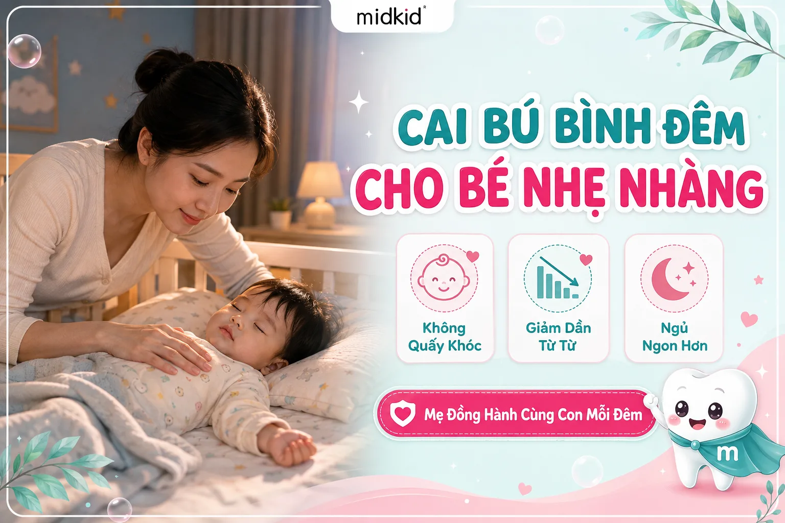 Cách Cai Bú Bình Đêm Cho Bé Nhẹ Nhàng, Không Quấy Khóc