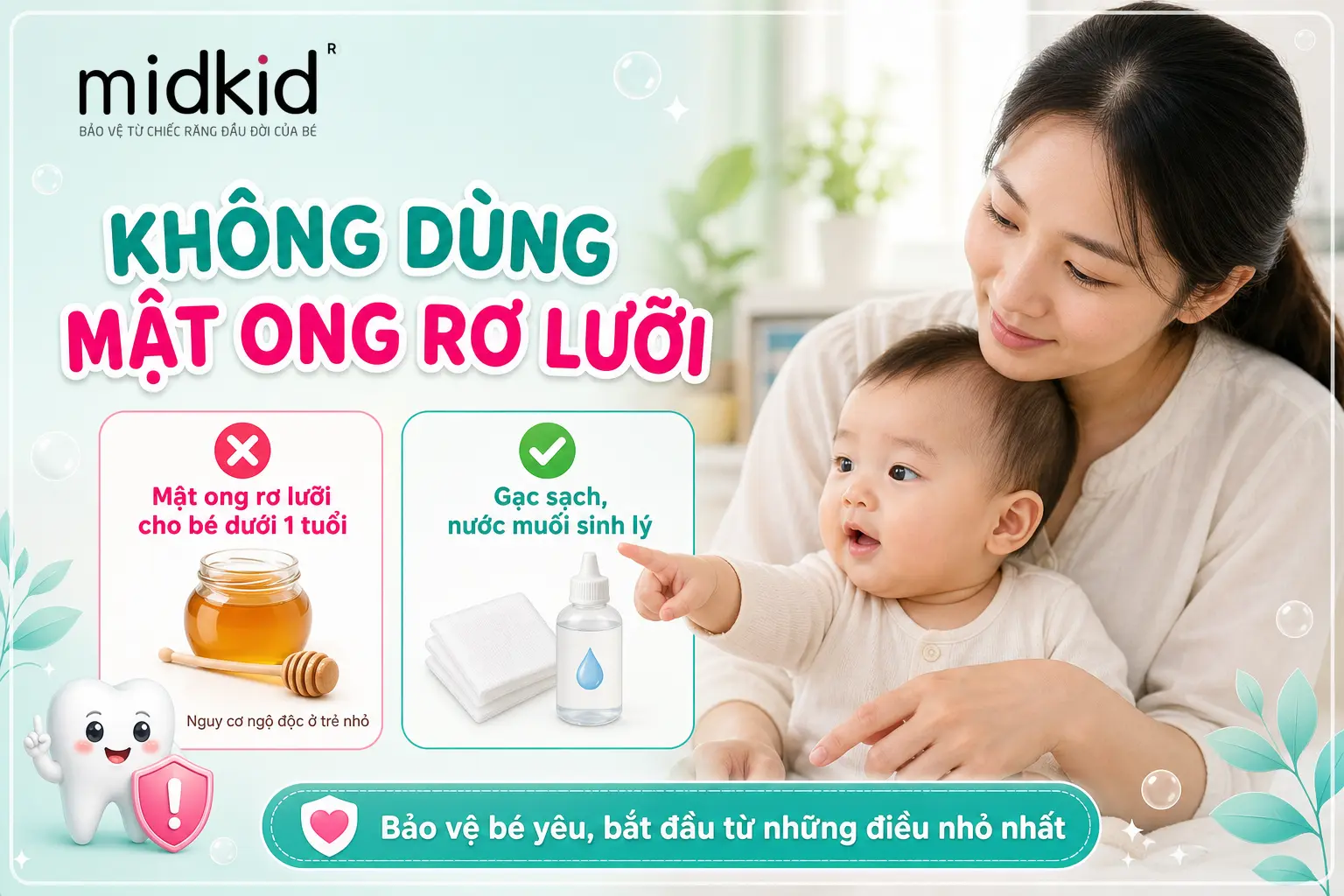 Rơ lưỡi bằng mật ong cho bé 9 tháng: Cảnh Báo An Toàn Mẹ Cần Biết