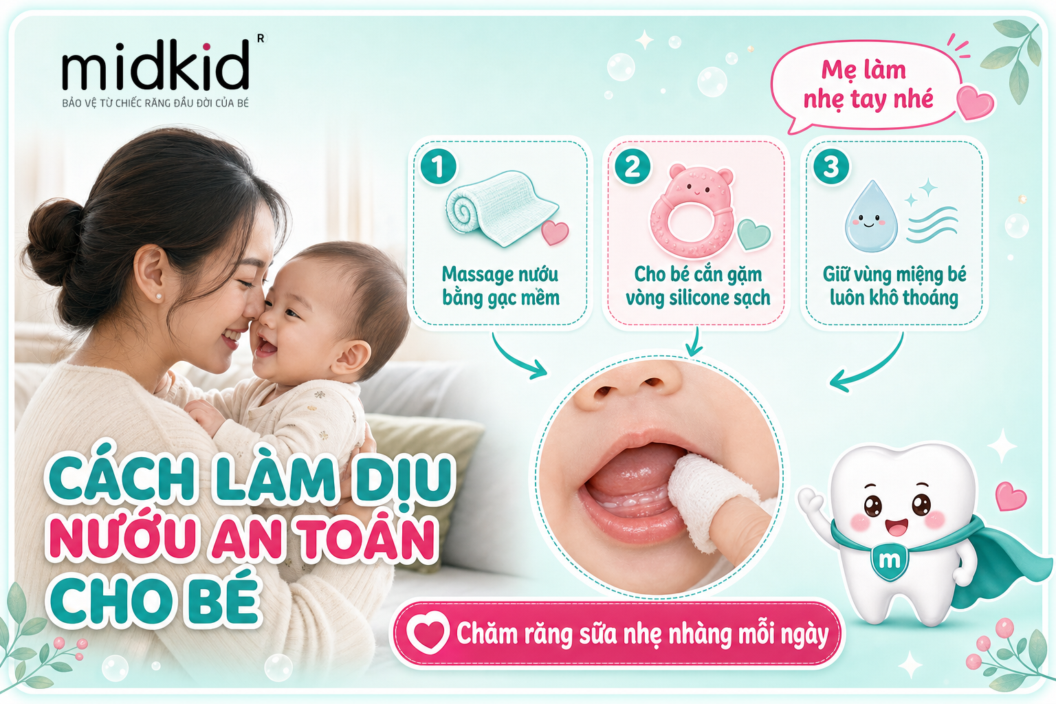 CÁCH LÀM DỊU NƯỚU AN TOÀN CHO BÉ